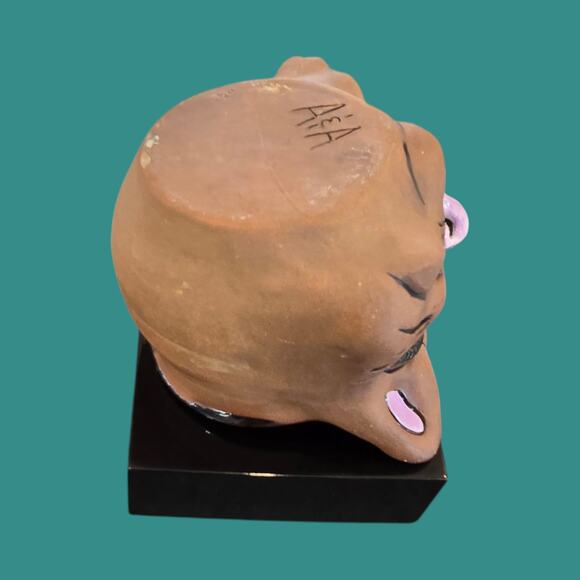 Signed Whimsical Retro Kitty Cat Vintage Mug Handmade A&A Studio Pottery Cup - Picture 10 of 11